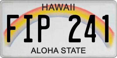 HI license plate FIP241