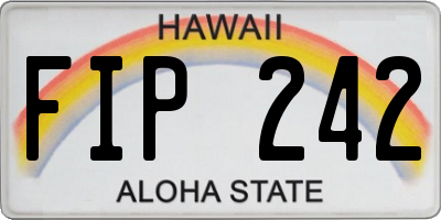 HI license plate FIP242