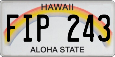 HI license plate FIP243