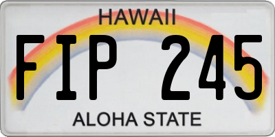 HI license plate FIP245