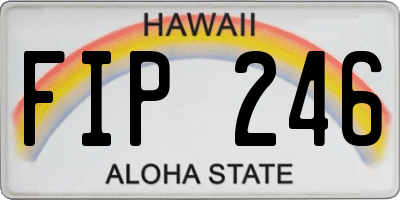 HI license plate FIP246