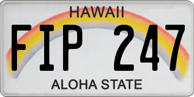 HI license plate FIP247