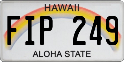 HI license plate FIP249