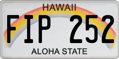 HI license plate FIP252