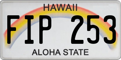 HI license plate FIP253