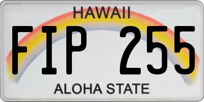HI license plate FIP255