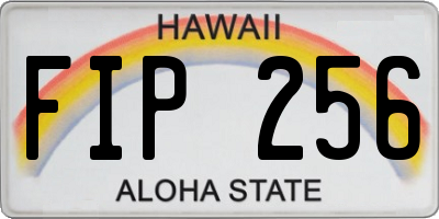 HI license plate FIP256