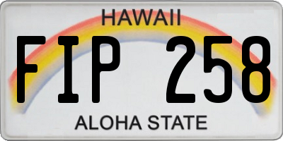 HI license plate FIP258