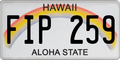 HI license plate FIP259