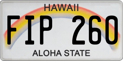 HI license plate FIP260