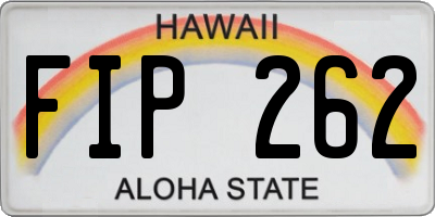 HI license plate FIP262