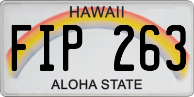 HI license plate FIP263