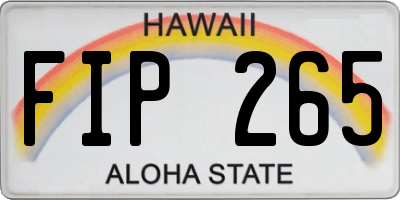 HI license plate FIP265