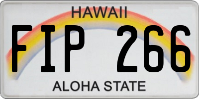 HI license plate FIP266
