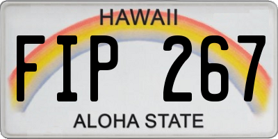 HI license plate FIP267