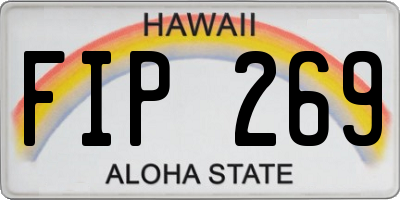 HI license plate FIP269