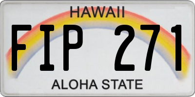 HI license plate FIP271