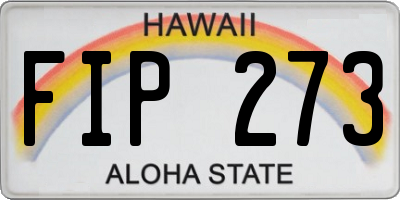 HI license plate FIP273