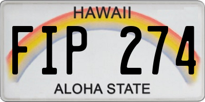 HI license plate FIP274