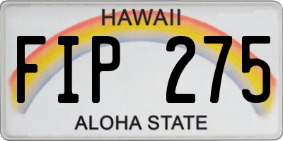 HI license plate FIP275