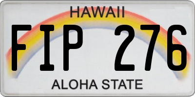 HI license plate FIP276