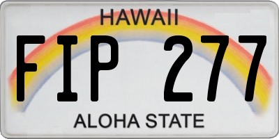HI license plate FIP277