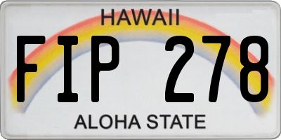 HI license plate FIP278