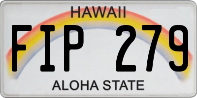 HI license plate FIP279
