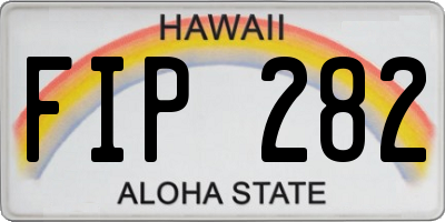HI license plate FIP282