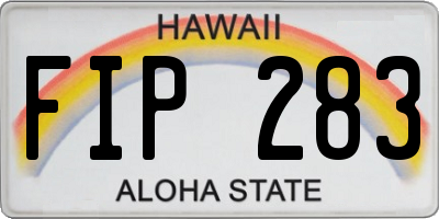 HI license plate FIP283