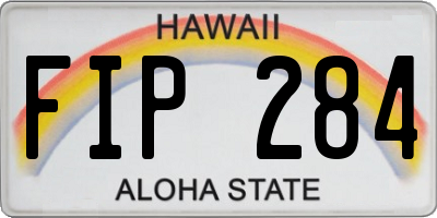 HI license plate FIP284