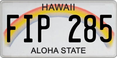 HI license plate FIP285