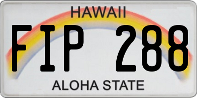 HI license plate FIP288