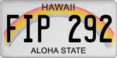 HI license plate FIP292