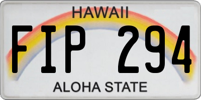 HI license plate FIP294