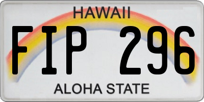 HI license plate FIP296