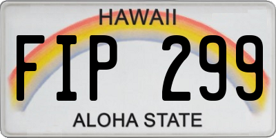 HI license plate FIP299
