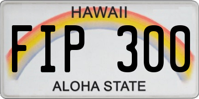 HI license plate FIP300