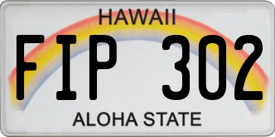 HI license plate FIP302
