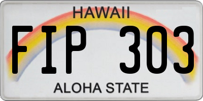 HI license plate FIP303
