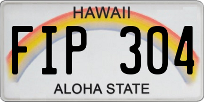 HI license plate FIP304