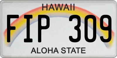 HI license plate FIP309