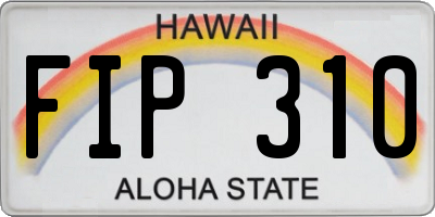 HI license plate FIP310