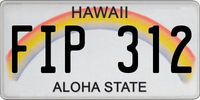 HI license plate FIP312