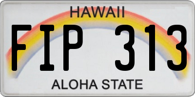 HI license plate FIP313