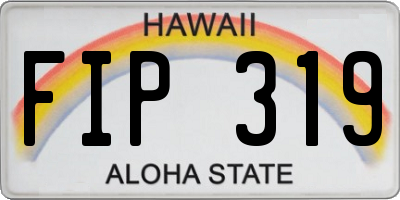 HI license plate FIP319