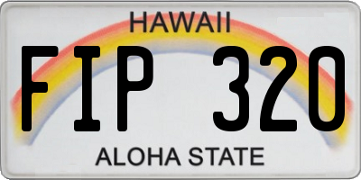 HI license plate FIP320
