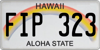 HI license plate FIP323