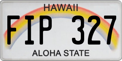 HI license plate FIP327