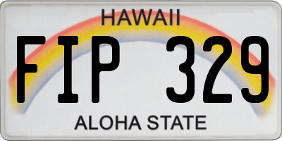HI license plate FIP329
